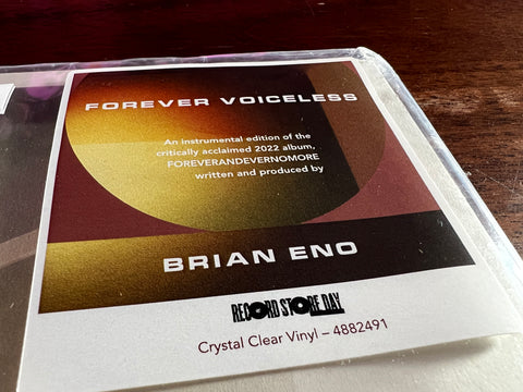 Brian Eno - Forever Voiceless (RSD 2023 Clear Vinyl)