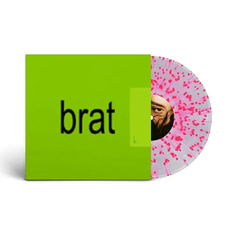 Charli XCX - brat (Indie Exclusive Clear w/ Pink Splatter Vinyl)