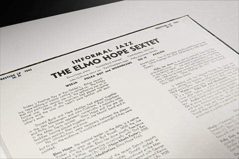 The Elmo Hope Sextet - Informal Jazz ERC