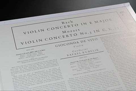 Bach, Mozart, Gioconda De Vito, London Symphony Orchestra, Kubelik – Violin Concertos ERC
