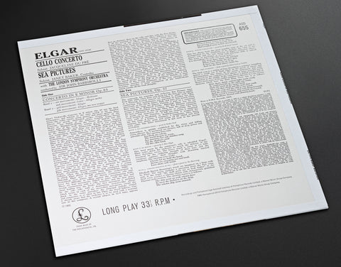 Elgar, Jacqueline Du Pré, Sir John Barbirolli – Cello Concerto / Sea Pictures ERC