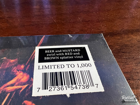 Slayer - Repentless (Beer Mustard Swirl w/ Red & Brown Splatter)