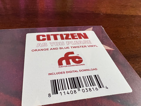Citizen - As You Please (Neon Orange & Blue Twister Vinyl)