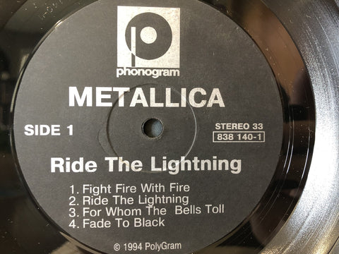 Metallica - Ride The Lightning 1994 Russian Phonogram