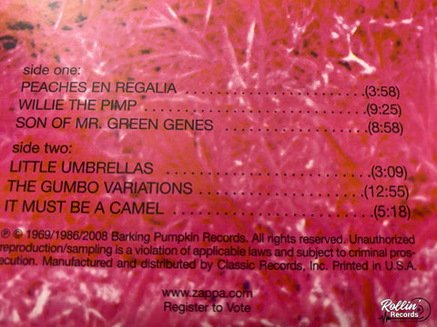 Frank Zappa - Hot Rats Classic Records 200 Gram