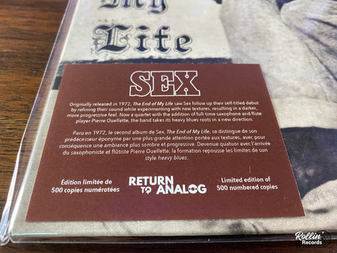 Sex - The End Of My Life
