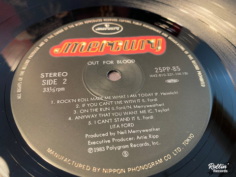 Lita Ford – Out For Blood 25PP-85 Japan OBI