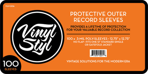 Vinyl Styl™ 12.75" X 12.75" 3 Mil Protective Outer Record Sleeve 100CT
