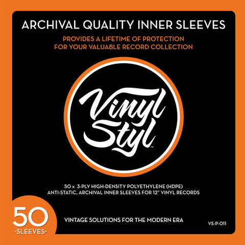 Vinyl Styl® 12 Inch Archival Inner Record Sleeves 50 Count