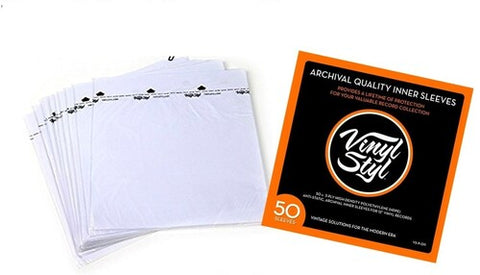 Vinyl Styl® 12 Inch Archival Inner Record Sleeves 50 Count
