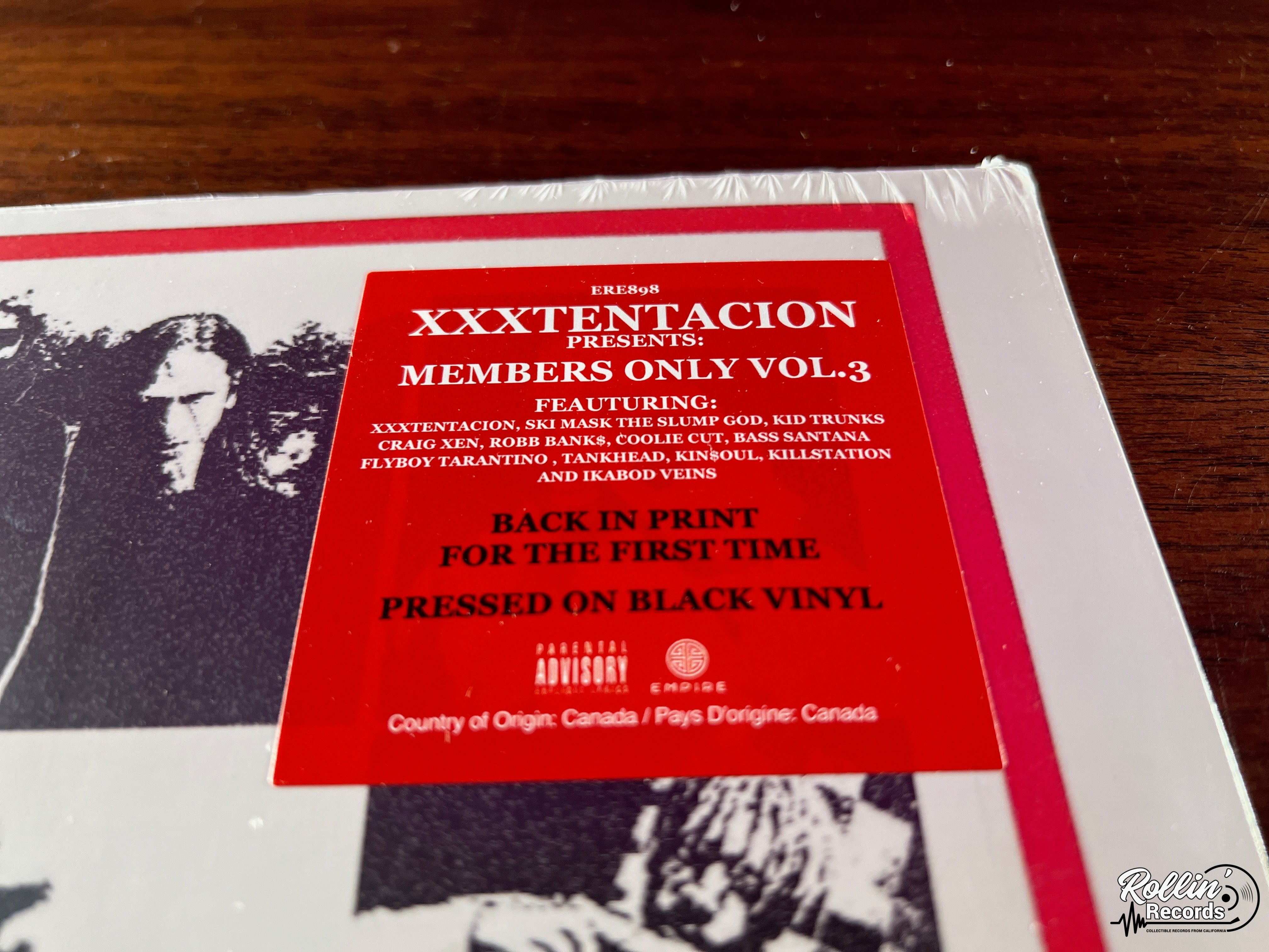 Xxxtentacion Members Only Vol 3 2-LP Milky Clear Vinyl With Red Splatter  RSD NM