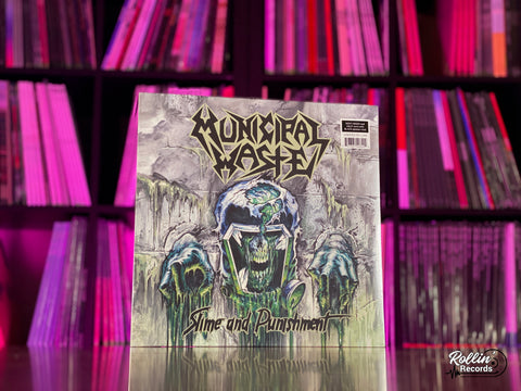 Municipal Waste - Slime and Punishment (Gray & Mint Swirl W/ Black Splatter)