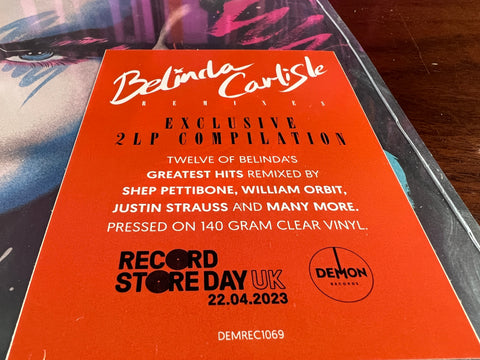 Belinda Carlisle - Remixes (RSD 2023 Clear Vinyl)