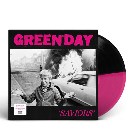 Green Day - Saviors (Indie Exclusive Pink/Black Split Vinyl)