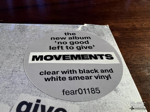 Movements - No Good Left To Give (Clear w/ Black & White Smear Vinyl)