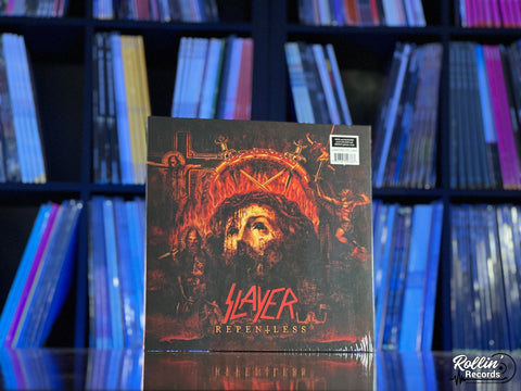 Slayer - Repentless (Beer Mustard Swirl w/ Red & Brown Splatter)