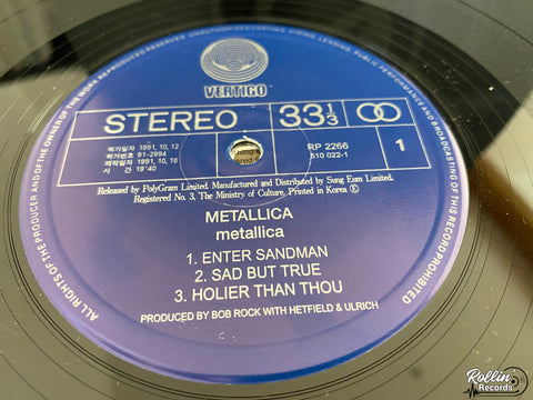 Metallica - Metallica S/T Black Album Korea RP 2266 510 022-1