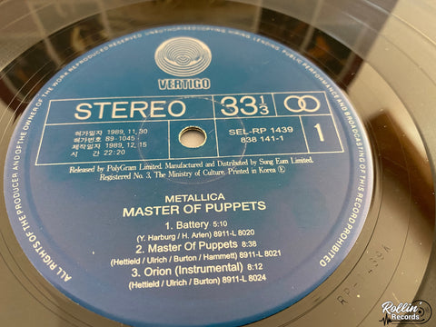 Metallica - Master Of Puppets Korea SEL-RP-1439