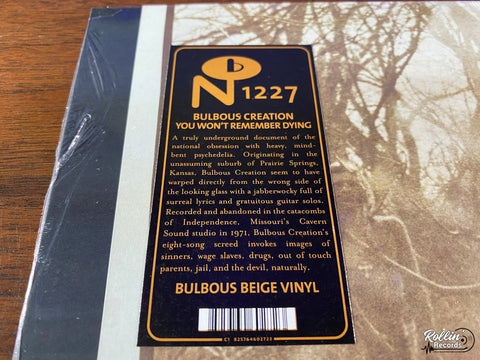 Bulbous Creation - You Won’t Remember Dying (Bulbous Beige Vinyl)