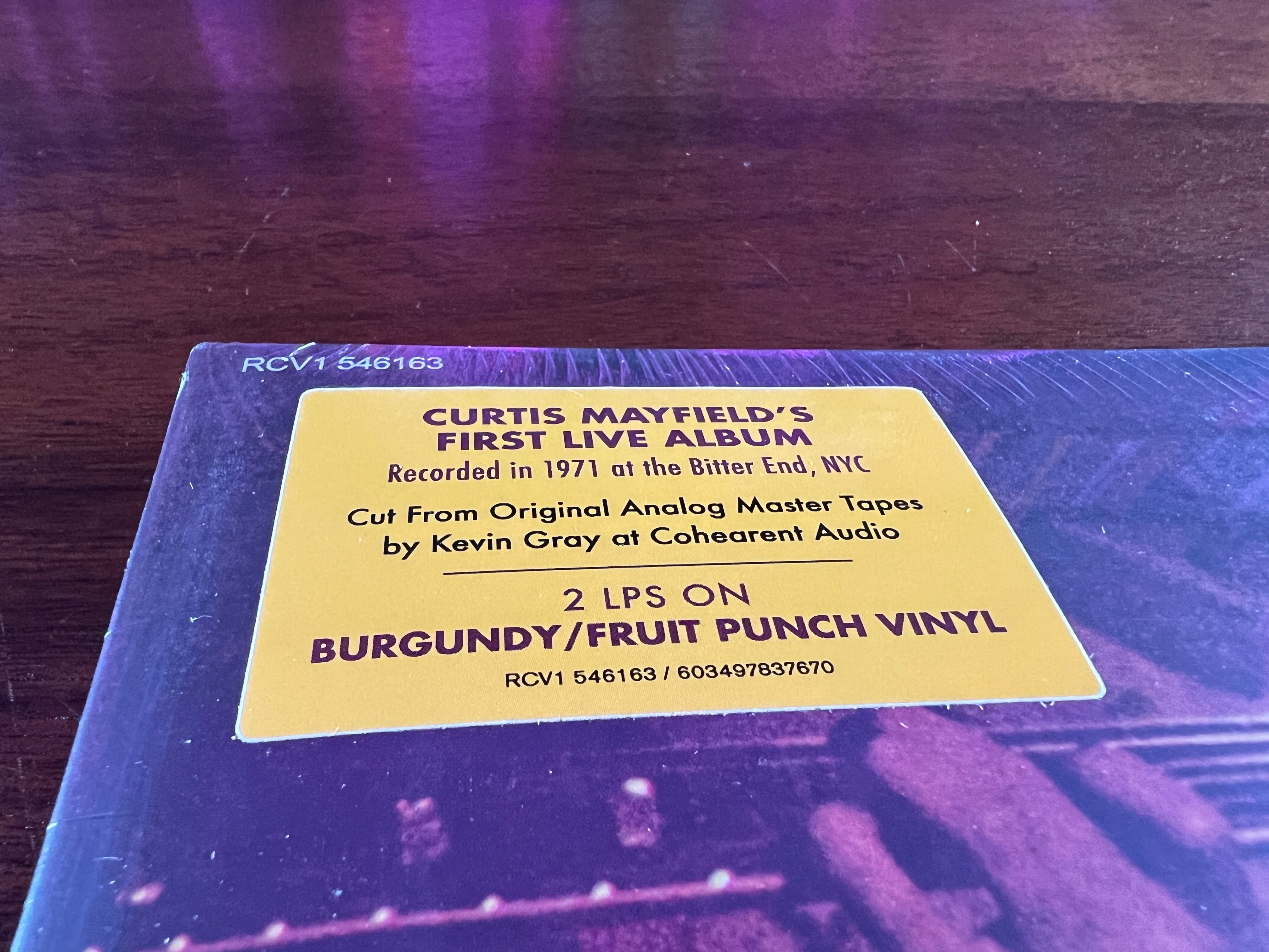 Curtis Mayfield - Curtis/Live (Burgundy/Fruit Punch Vinyl) (Rhino