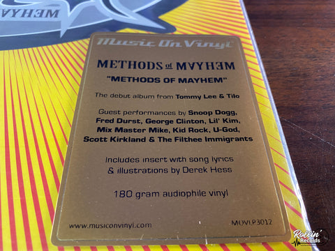 Methods Of Mayhem - Methods Of Mayhem (Music On Vinyl)