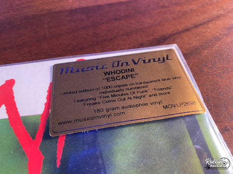 Whodini - Escape (Music On Vinyl Limited Transparent Blue Vinyl)