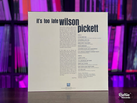 Wilson Pickett - It's Too Late (Indie Exclusive Cream Vinyl)