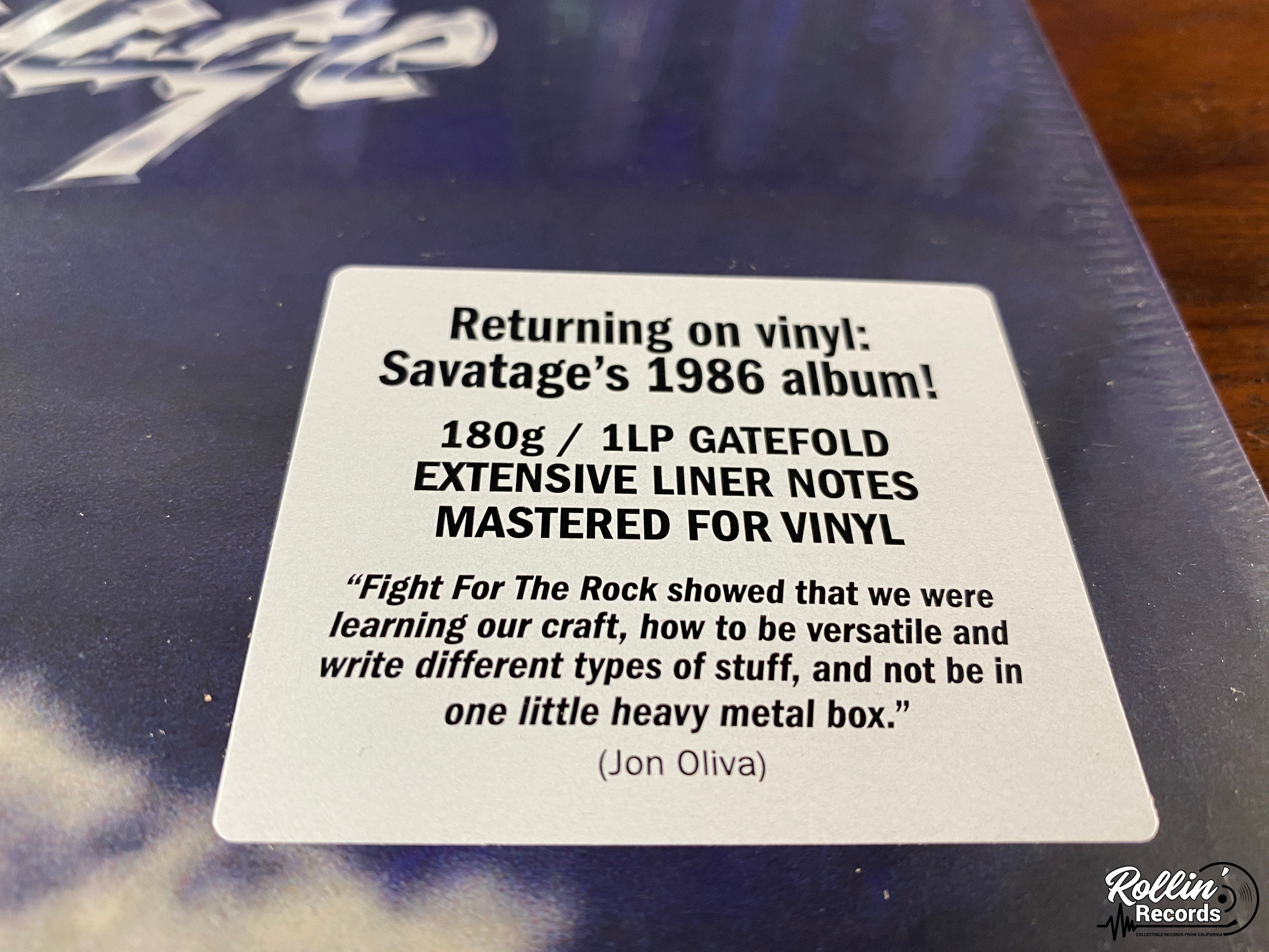 Savatage - Fight For The Rock – Rollin' Records