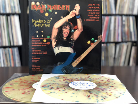 Iron Maiden - Invaders Of Manhattan Clear Splatter Mutli Color Vinyl