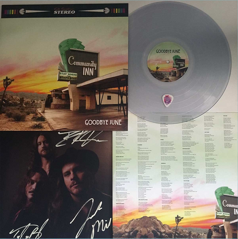 Goodbye June "Community Inn" EXCLUSIVE Signed Clear Vinyl w/ Logo Plectrum (100 COPIES ONLY)